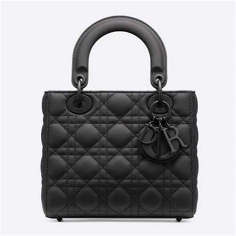 lady dior bag matte black small